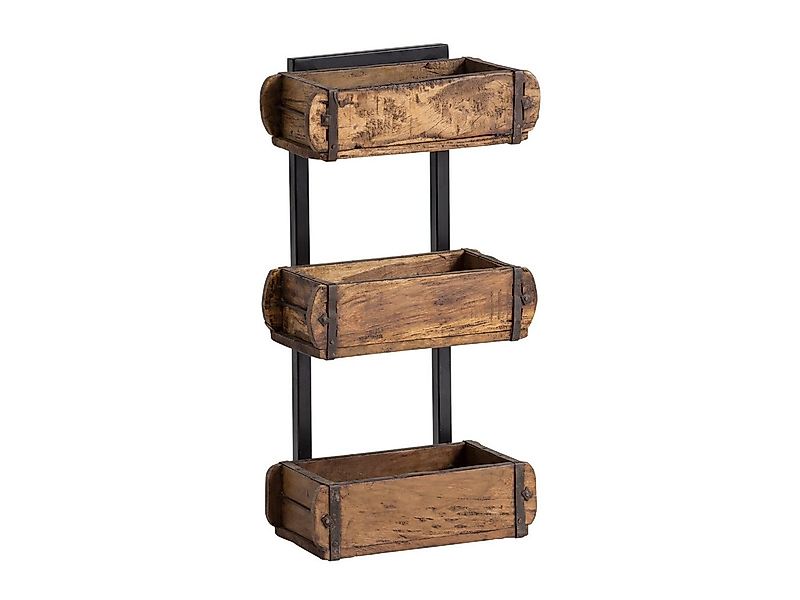 massivum Wandregal Ziegelform 3er, rustikales Dekoregal günstig online kaufen