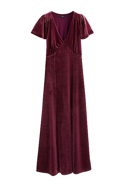 Next Samtkleid Maxikleid mit Flatterärmeln und Samt (1-tlg) günstig online kaufen