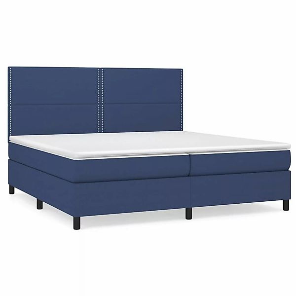 vidaXL Boxspringbett mit Matratze Blau 200x200 cm Stoff1373244 günstig online kaufen