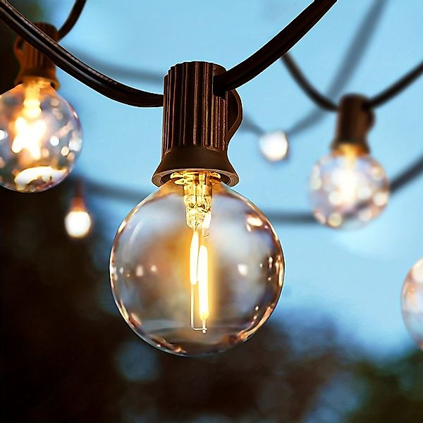 Qualra LED-Lichterkette G40 10/25/30/50 Glühbirnen Lichterkette günstig online kaufen