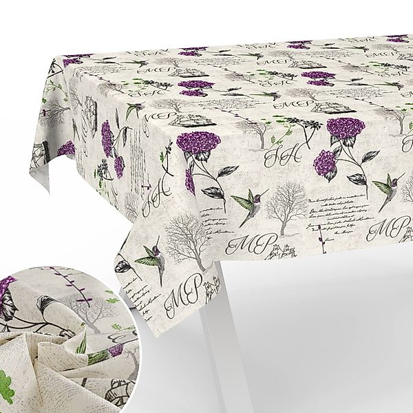 ANRO Tischdecke mit Blumen Botanik aus günstig online kaufen