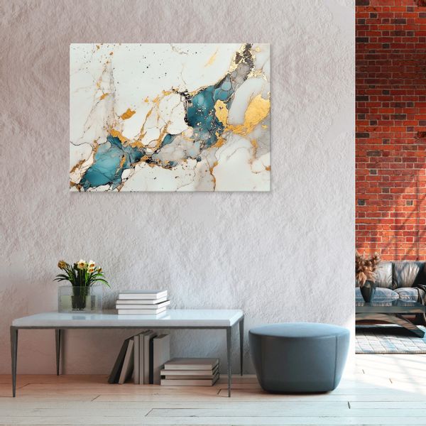 Wallarena Leinwandbild Abstrakt Marmor Grau Leinwand günstig online kaufen