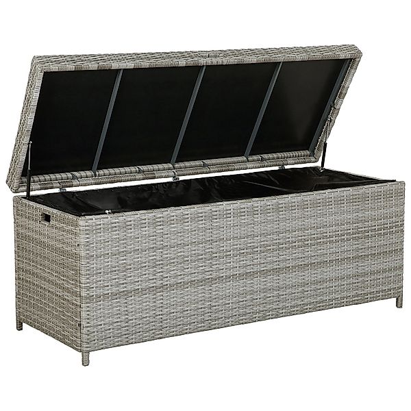 Beliani Truhe MODENA Hellgrau 63x158x66 günstig online kaufen