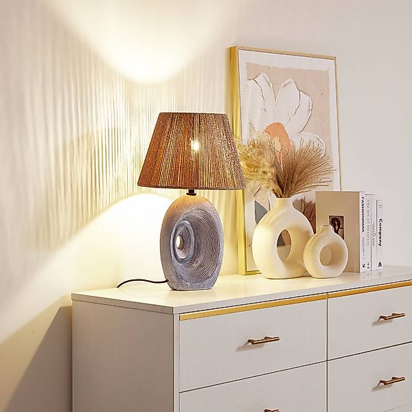 Lindby Tischleuchte Seasur, Keramik Alu IP20, 1 x 15 W LED günstig online kaufen