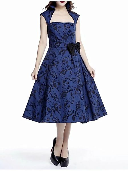 Belted Pleat Dress Blue günstig online kaufen