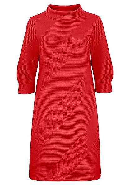 bianca Jerseykleid ALICIA in trendigem Strukturmuster, mit Stehkragen günstig online kaufen