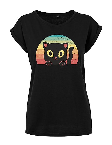 Youth Designz Print-Shirt "Retro Black Cat" günstig online kaufen
