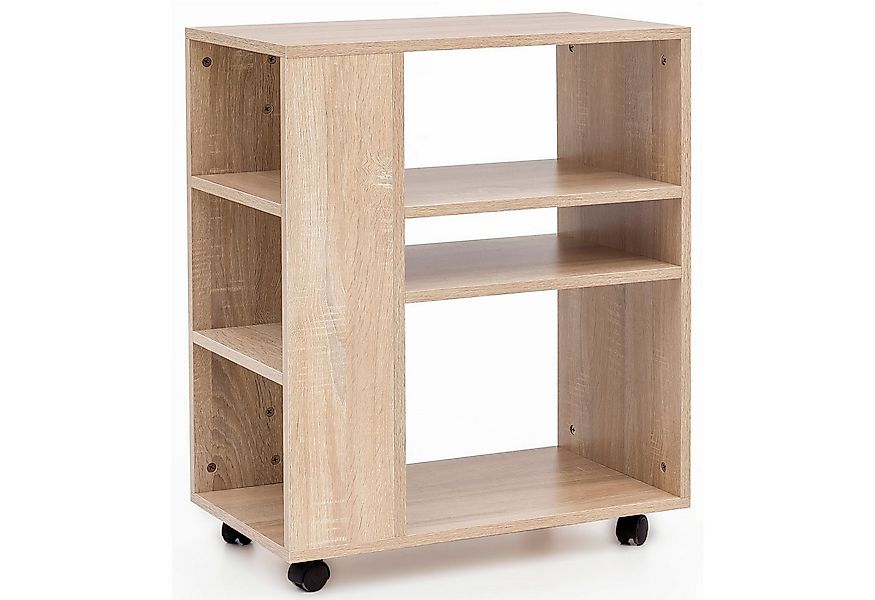 FINEBUY Standregal SuVa13501_1, Sonoma 60x35x75 cm Regalwagen mit Rollen Ho günstig online kaufen