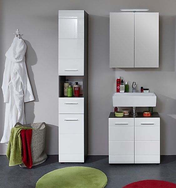 welltime Badmöbel-Set Sovana, (Set, 3-St), Hochschrank, günstig online kaufen