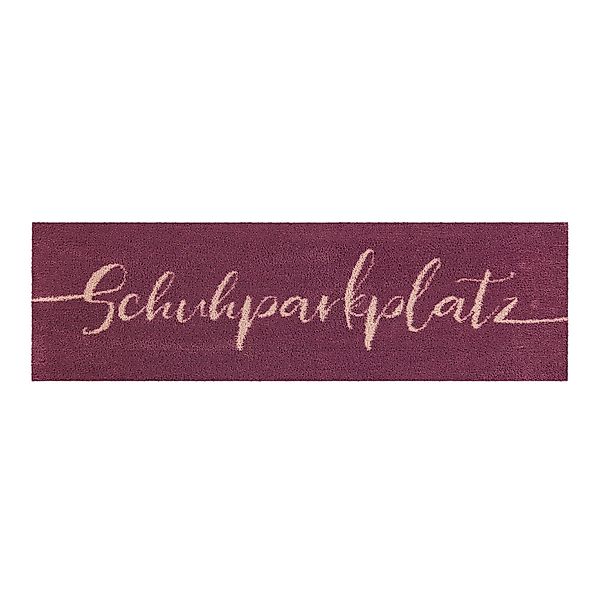 akzente Fußmatte Feel Schuhparkplatz Typo purpur, günstig online kaufen