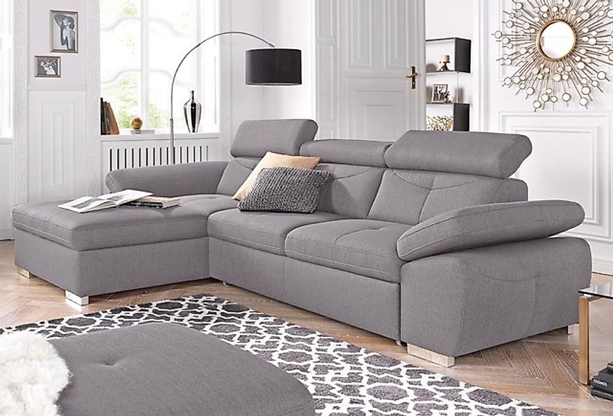 exxpo - sofa fashion Ecksofa »Spring, super bequem, mit Armteil- und Kopfte günstig online kaufen