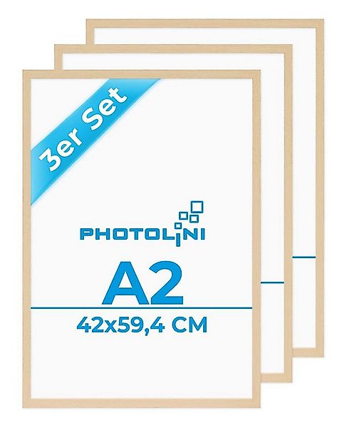 PHOTOLINI Bilderrahmen 3er Set 42x60 cm / A2 Poster-Rahmen, zum Aufhängen, günstig online kaufen