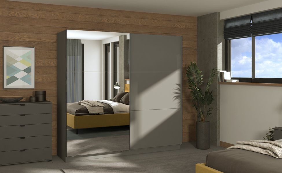 INOSIGN Schwebetürenschrank Sierra Kleiderschrank mit Spiegel günstig online kaufen