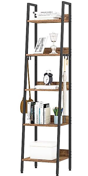 Woltu Standregal, 1-tlg., mit 5 Ebenen, mit 4 Haken, im Industriestil, aus günstig online kaufen