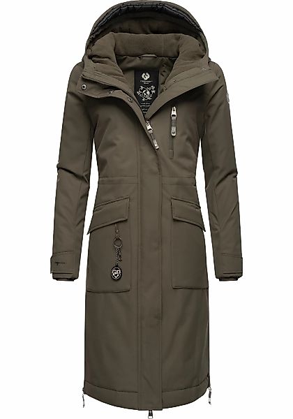 Ragwear Wintermantel "Refutura Remake", Langer wasserdichter Mantel mit Kap günstig online kaufen