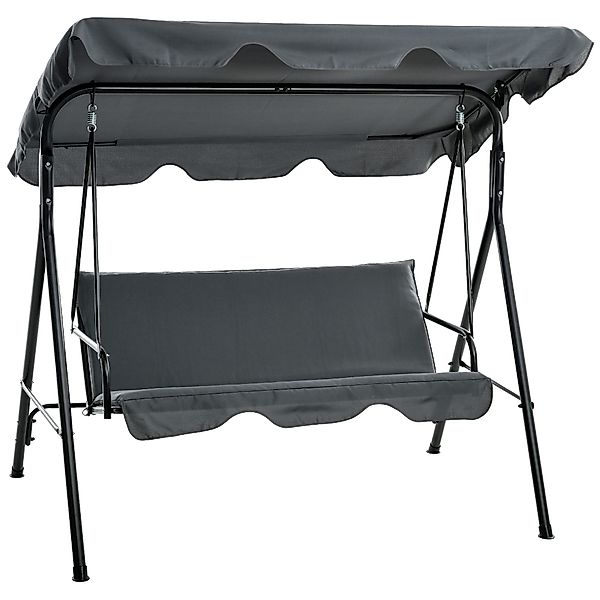 Outsunny Hollywoodschaukel mit Sitzpolster, Sonnendach, belastbar günstig online kaufen