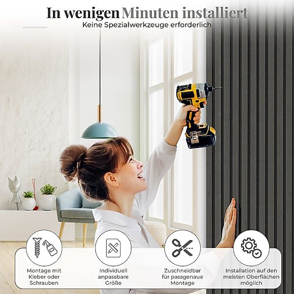 IZODEKOR 3D Wandpaneel IZODEKOR 3D Wandpaneele Holz Schalldämmung, Akustikp günstig online kaufen