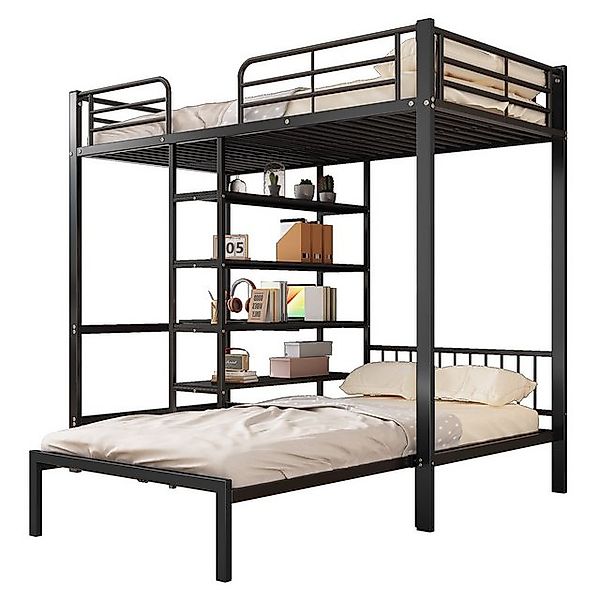 HAUSS SPOLE Etagenbett 90x200cm mit Tisch und Regalen, Leiter, vier Seiteng günstig online kaufen
