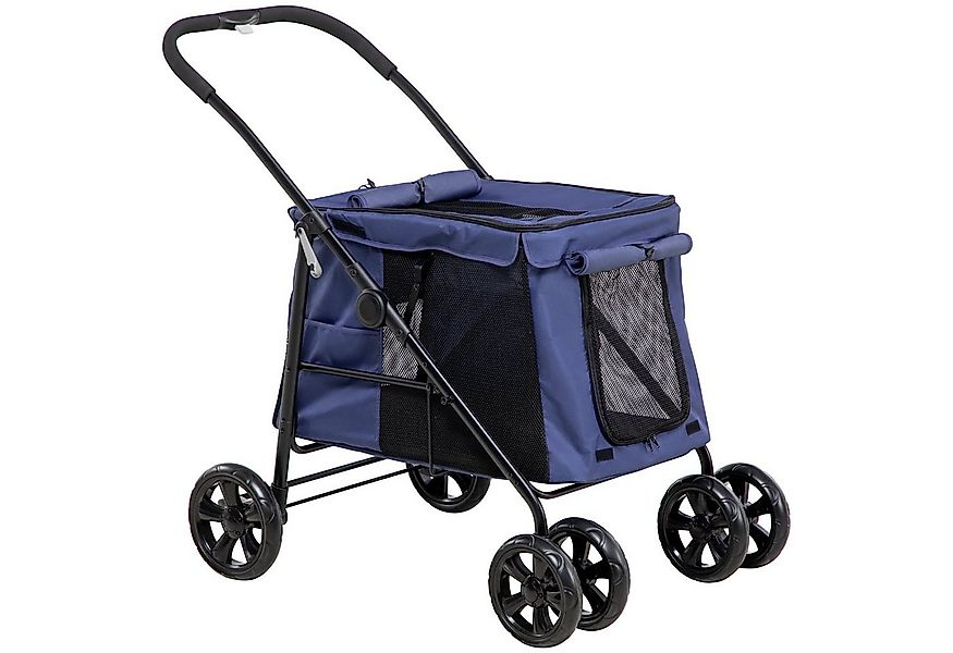PawHut Hundebuggy mit Kissen, Seitentaschen, Netzfenster, (Hundetrolley, 1- günstig online kaufen