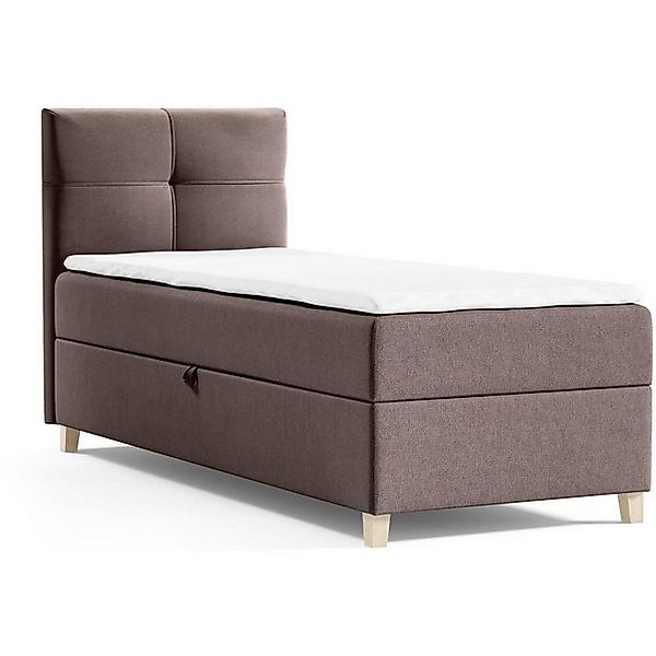 Beautysofa Boxspringbett Modern Boxspringbett mit Topper HELEN MINI Schlafz günstig online kaufen