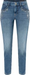 MAC Slim-fit-Jeans "RICH SLIM 7/8 flower" mit Schmucksteinen günstig online kaufen