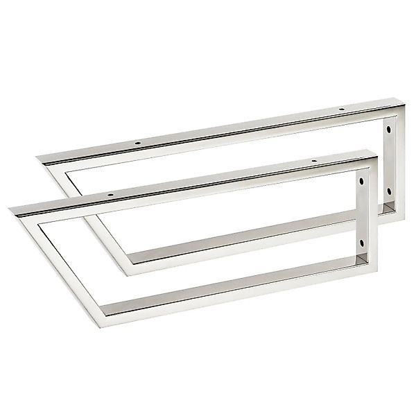 SOTECH 2 x Waschtischkonsole TWK450 450 x 150 mm Edelstahl Poliert Vorderse günstig online kaufen