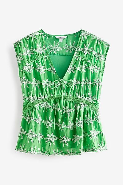 Next Blusenshirt Kurzärmliges Oberteil mit Stickerei günstig online kaufen