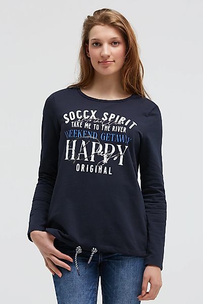 SOCCX Sweater, mit Bindeband im Saum günstig online kaufen