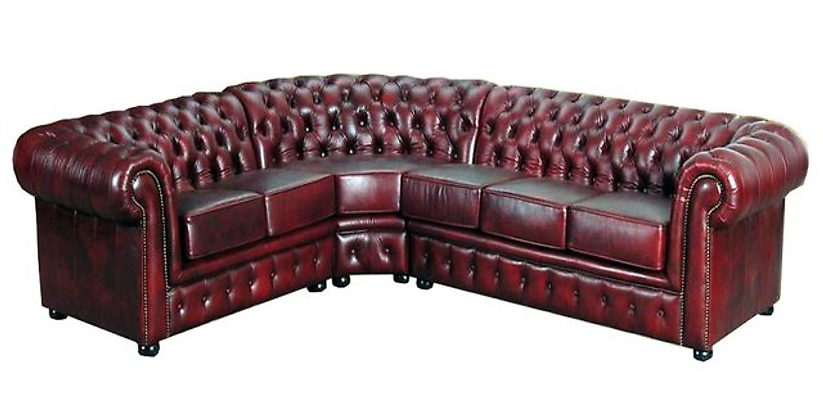 JVmoebel Ecksofa Chesterfield Ecksofa Braun Ledersofa Sofa Couch Polster, 1 günstig online kaufen