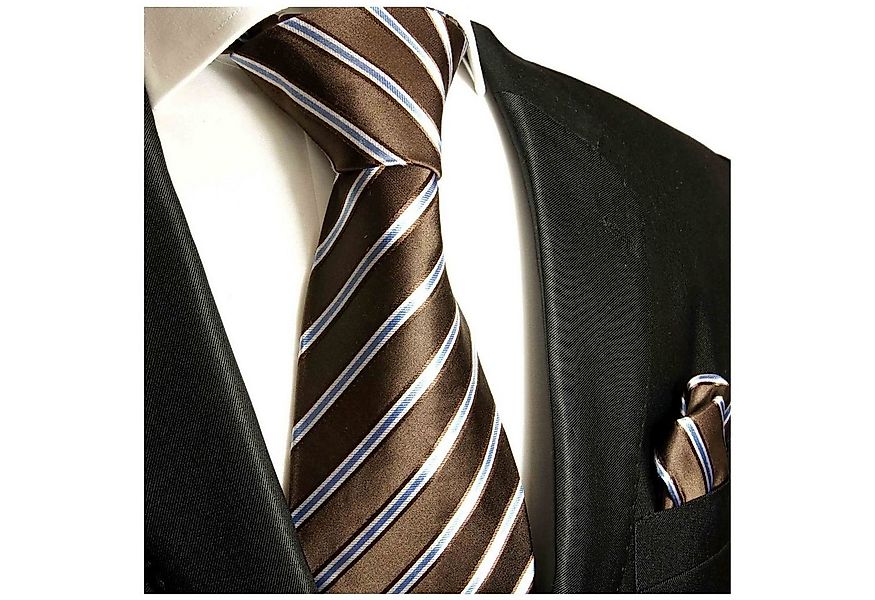 Paul Malone Krawatte Seidenkrawatte und Tuch Herren Schlips modern gestreif günstig online kaufen