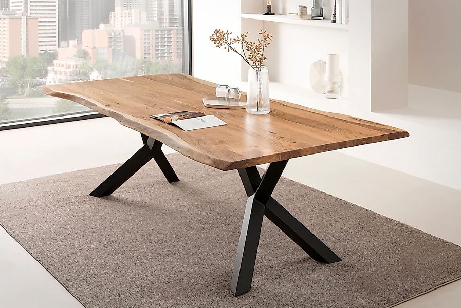 SalesFever Esstisch "Designertisch für Mahlzeiten" Massivholz geölt und zwe günstig online kaufen