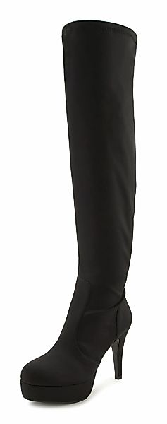 LASCANA Belle Affaire Overkneestiefel "High-Heel-Stiefellette mit Plateau," günstig online kaufen