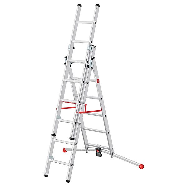Hailo Vielzweckleiter "S100 ProfiLOT" Aluminium Kombileiter 3-teilig 2x6 + günstig online kaufen