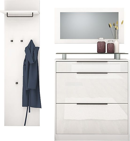 borchardt Möbel Garderoben-Set "Tom" 3 Stk. tlg. Schuhschrank stehend günstig online kaufen