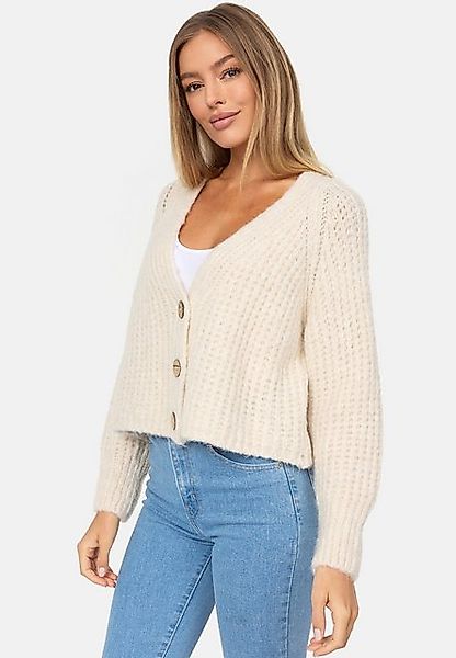 Decay Strickjacke 1064 Ecru-One Size (1-tlg) Unifarbe günstig online kaufen