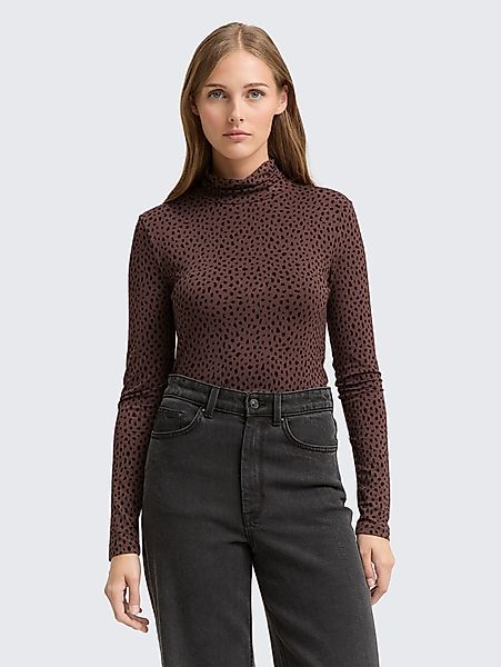 TOM TAILOR Denim Langarmshirt Basic Rollkragenshirt günstig online kaufen