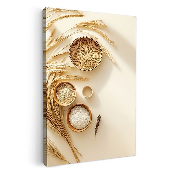OneMillionCanvasses® Leinwandbild Müsli - Holz - günstig online kaufen