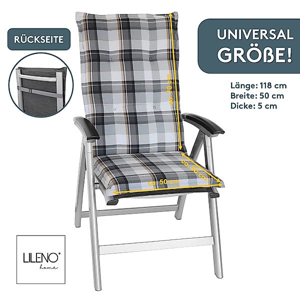 LILENO HOME Hochlehnerauflage Gartenstuhl Auflage, bequeme günstig online kaufen