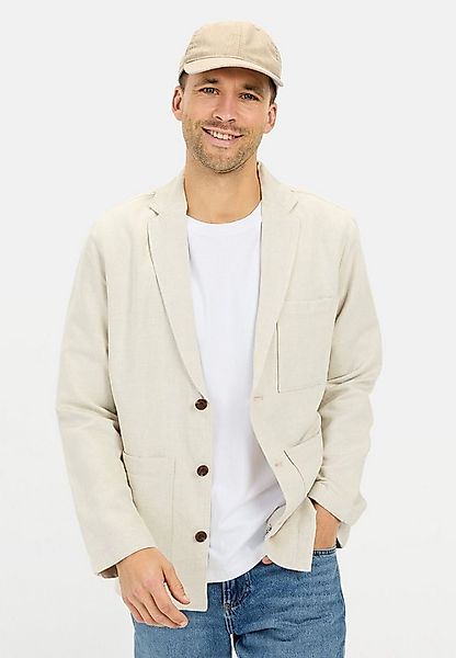 camel active Leinensakko mit 3-Knopfleiste Langarm Reverskragen günstig online kaufen