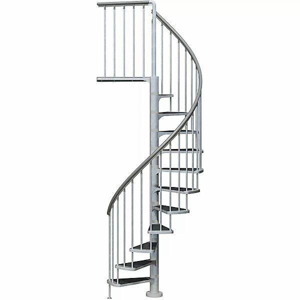 Dolle Außenspindeltreppe Gardenspin mit TRIMAX-Stufen Ø 125 cm Höhe bis 399 günstig online kaufen