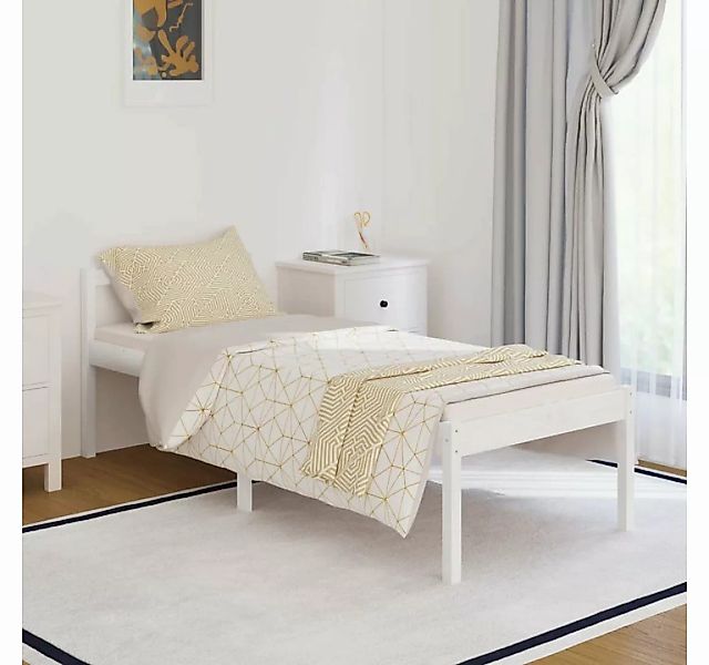 furnicato Bett Seniorenbett Weiß 75x190 cm Massivholz Kiefer günstig online kaufen