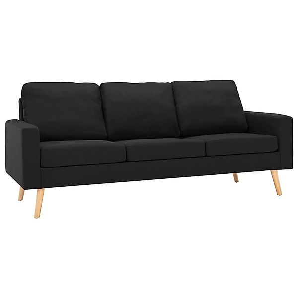 vidaXL 2-Tlg Sofagarnitur Stoff Schwarz Modell 5 günstig online kaufen