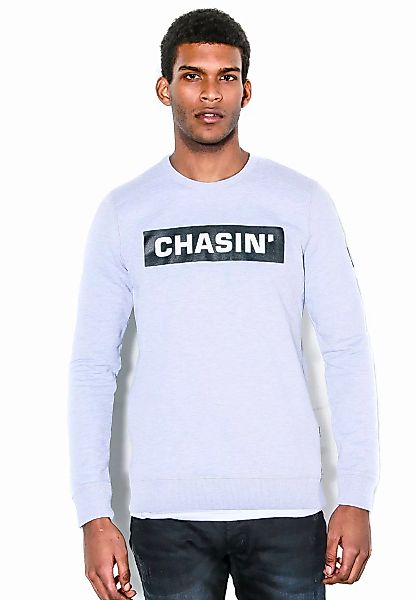 Chasin Herren Sweatshirt LOW BOX Grau Tin Grey Melange günstig online kaufen