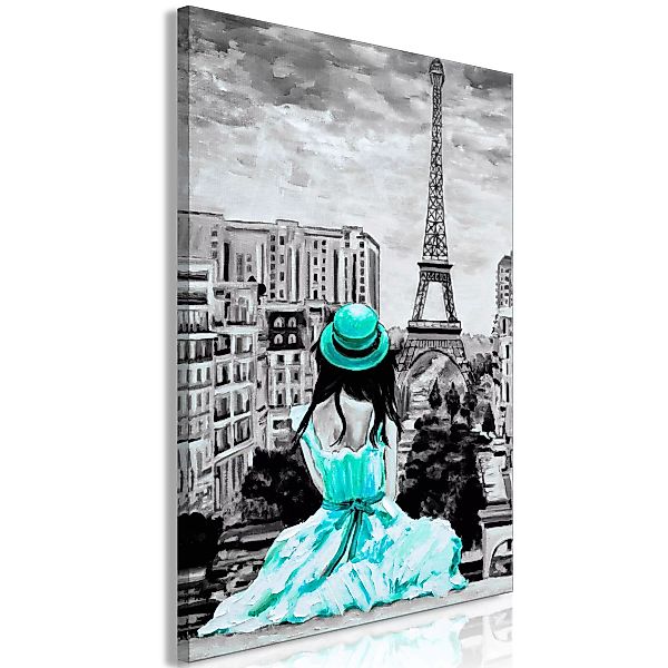 Wandbild - Paris Colour (1 Part) Vertical Green günstig online kaufen
