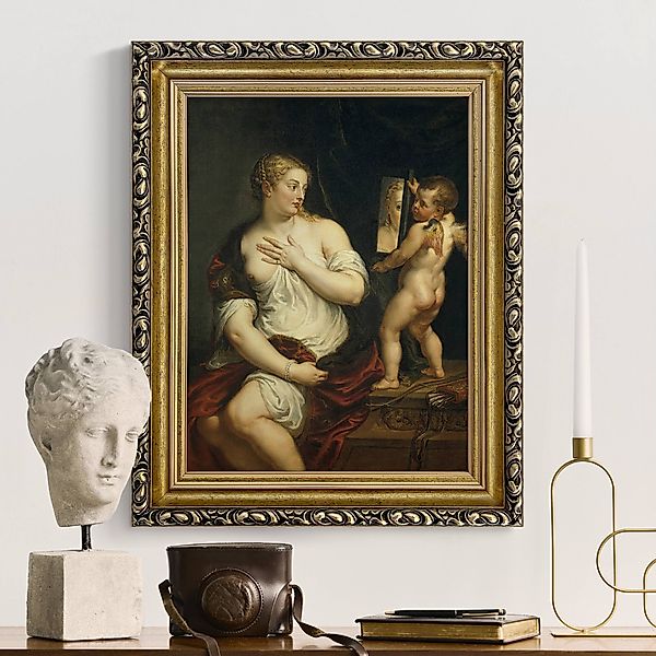 Gerahmtes Leinwandbild Peter Paul Rubens - Venus und Cupido günstig online kaufen