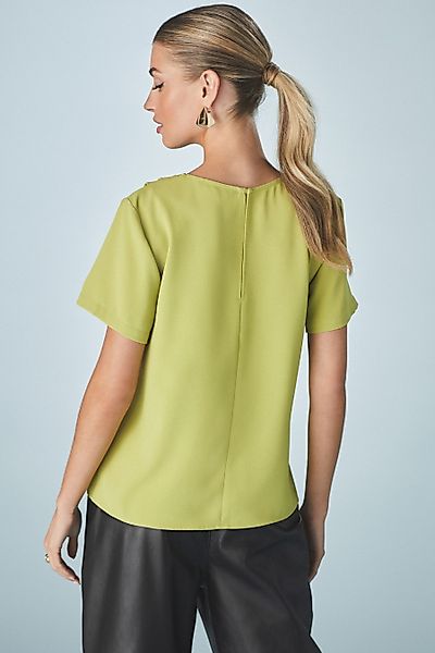 Next Blusenshirt Kurzärmeliges asymmetrisches Top aus günstig online kaufen