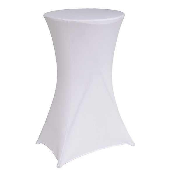 TRUTZHOLM Stehtischhusse Tischdecke Bistrotisch 60cm Weiß günstig online kaufen