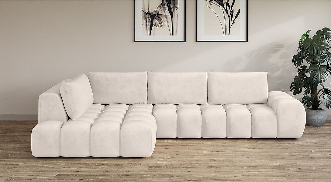 OTTO home Ecksofa "AZITA Designsofa, elegant und bequem L-Form, Bubble-Opti günstig online kaufen