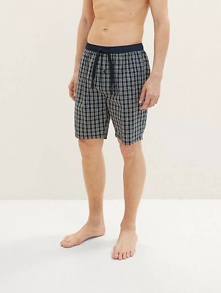 TOM TAILOR Pyjamahose Bermuda aus Baumwolle mit Karomuster günstig online kaufen