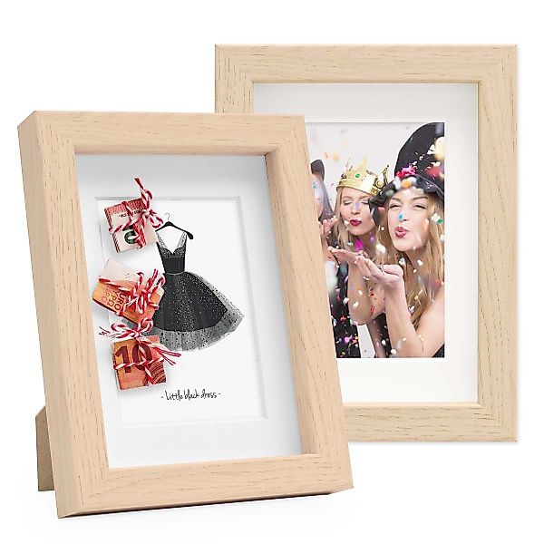 PHOTOLINI Bilderrahmen 2er Set 3D-Rahmen mit günstig online kaufen